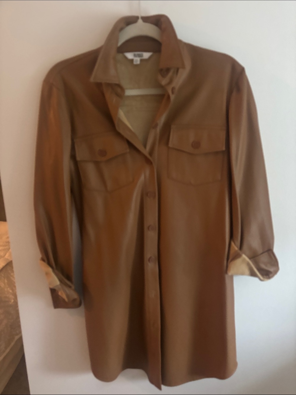 BB Dakota Caramel Leather Shirt Jacket